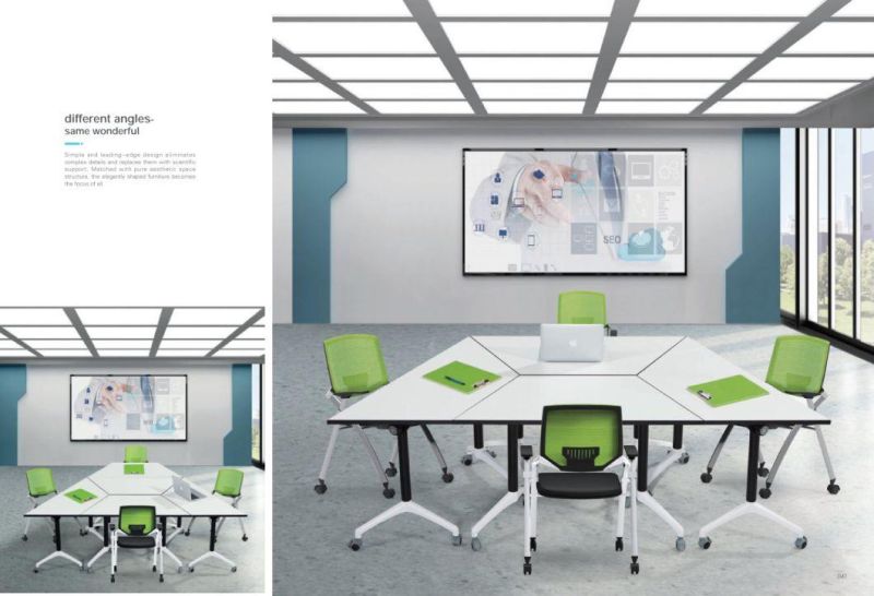 Wholesale Folding Standing Movable Stackable Sliding Computer Study Office Table Training Desk