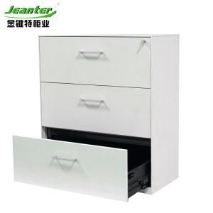 Office Furniture Metal Drawer Cabinet, 3 Compartments Steel File Cabinet