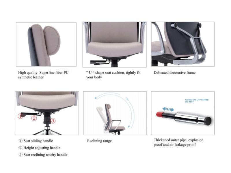 Zode Foshan Furniture Manufacturer High-Quality Leather Office Computer Chair