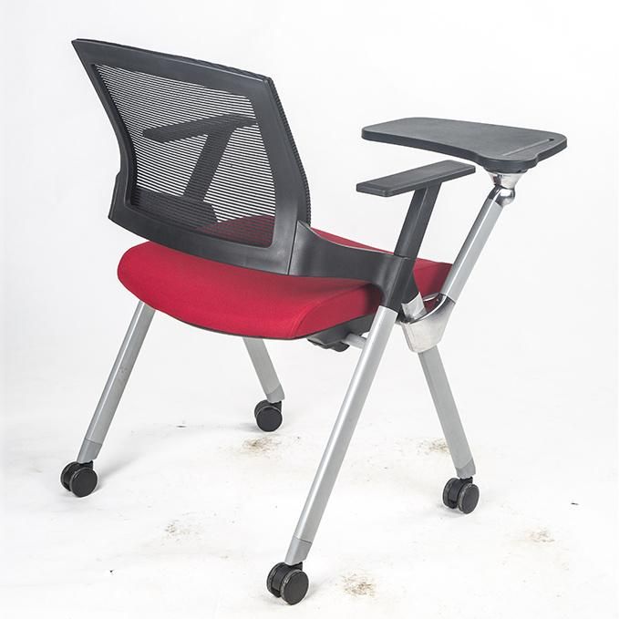 School Training Institution Lecture Conference Movable Folded Chair with Writing Pad