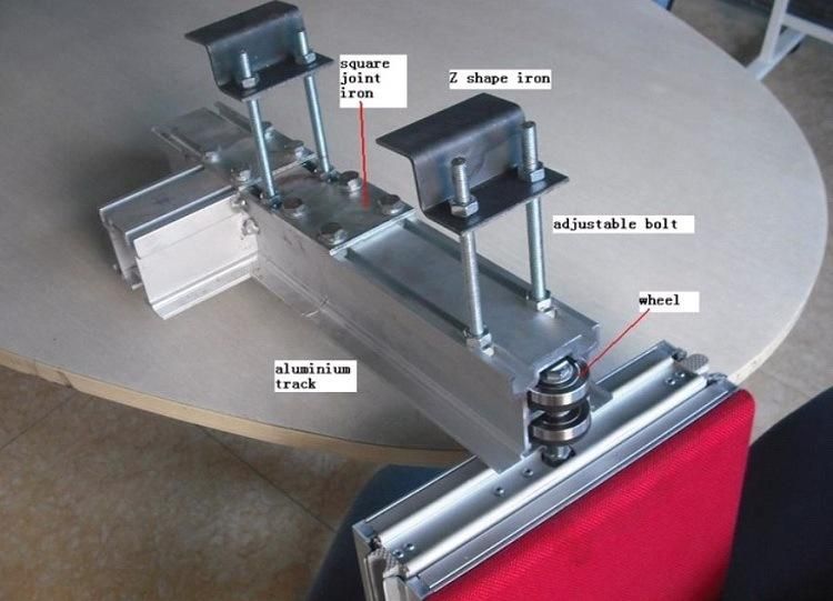 Sliding Door Track Rollers Hanging System Soundproof Flexible Movable Partition