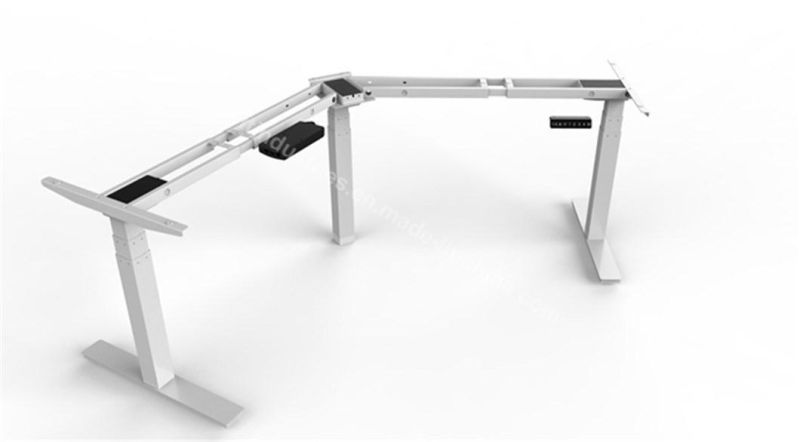 L Shape Electric Height Adjustable Sit Standing up Table Frame