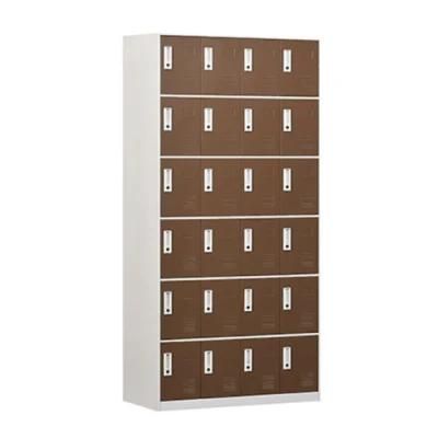 24 Doors Metal Wardrobe Steel Changing Room Clothes Locker