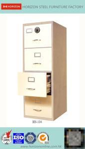 Fire Proof Steel Filing Cabinet with One Combination Lock