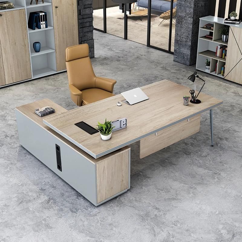 Industry Style Steel Leg Executive Office Modern Tables Office Furniture Supply