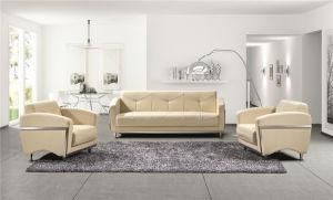 Champagne Fashionable Popular Hot Sale PU Office Metal Stainless Steel Sofa