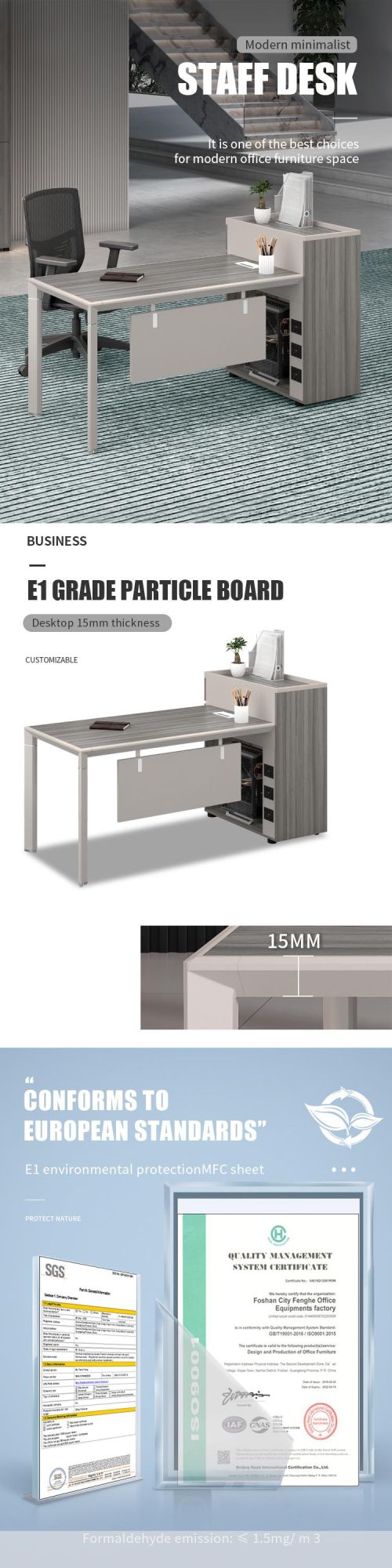 Table Desk Station Staff Furniture Small Appearance System Office Workstation