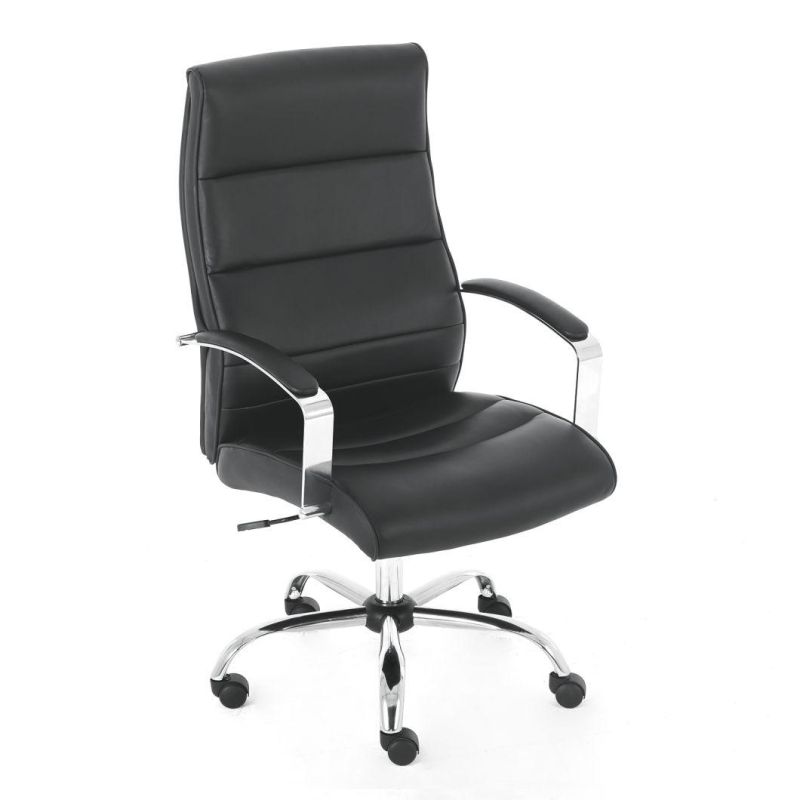 Factory Wholesale High Quality High Back Chrome Base Office Chair