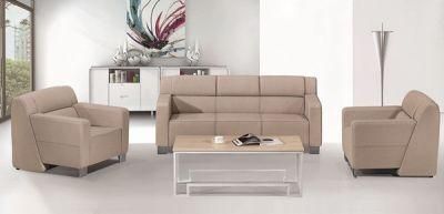 High Quality Brown Leather Sofa Set for CEO Office Negotiation Reception