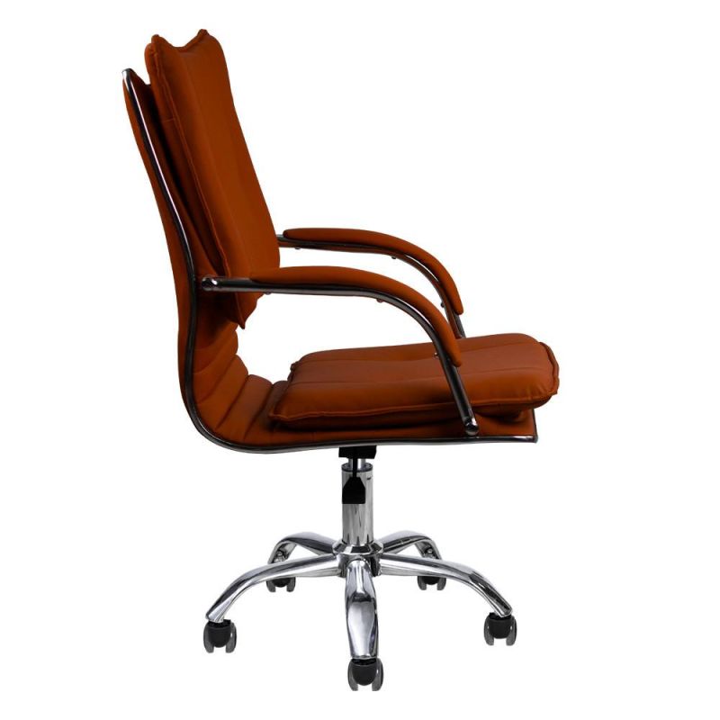 Lisung Modern High Back Chrome Based Leather Office Chair