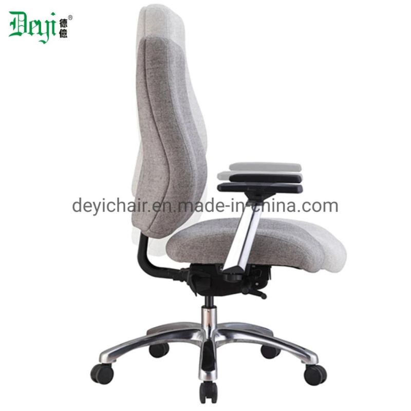 Multifunctional Mechanism High Back Arms Available Aluminium Base Fabric Upholstery Ergonomic Office Chair