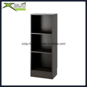 Black Simple 3 Tier Wooden Bookcase