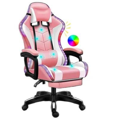 RGB Light LED Massage Gaming Chair with Wireless Speaker