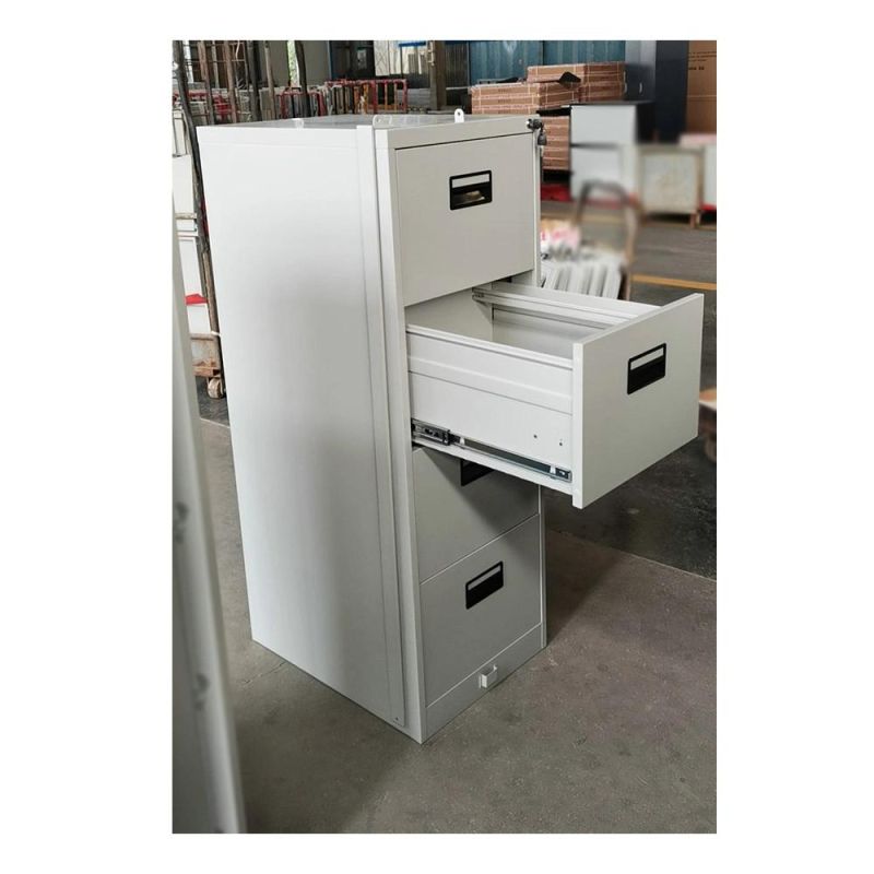 Metal Filing Cabinet Steel Vertical 4 Drawer Cabinet Office File Folder Double Safe Iron Cabinet with Locking Bar