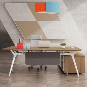 New Style Modular Wooden L-Shape Metal Legs Executive Office Desk