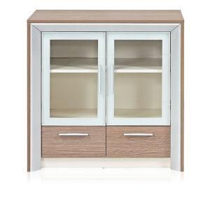 Public Area 2 Doors and Drawers Laminated Sideboard Bookshelf Wine Cabinet