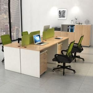 Staff Desk Simple Modern 4-Person Screen Desk Combination of Additional Filing Cabinets