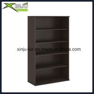 Black Simple 5 Tier Wooden Bookcase Wide