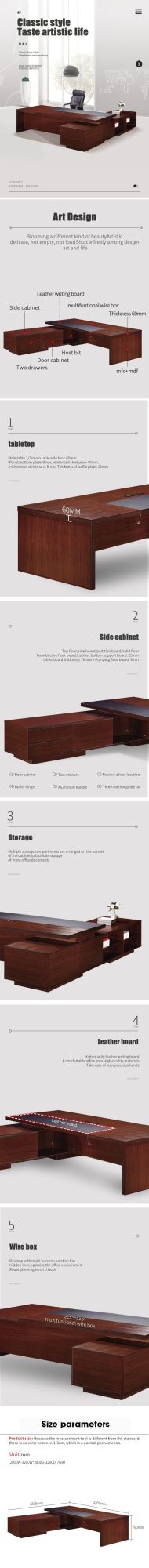 China Wholesale Modern Office Furniture Wooden Executive Table