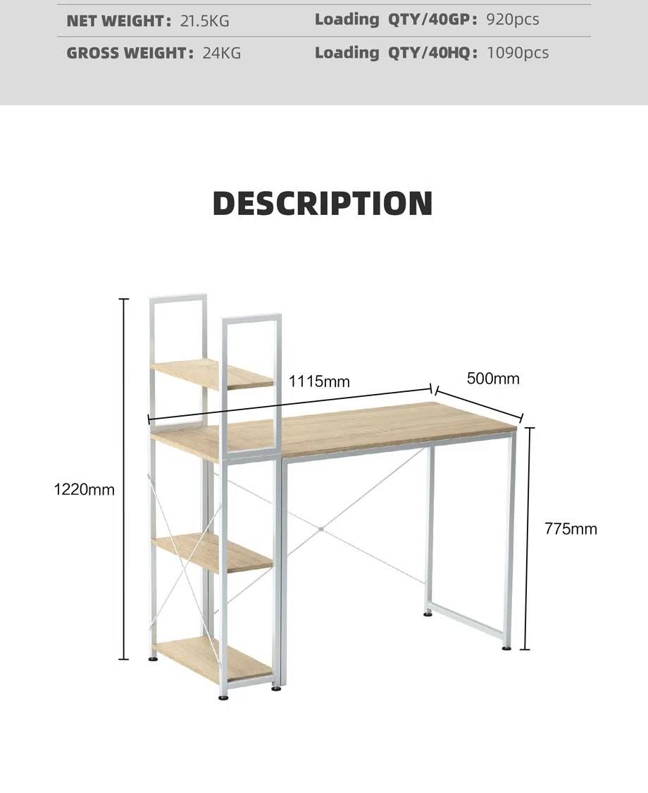 Storage Shelves Study Writing Table