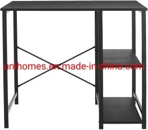 Home Office Computer Desk, Small Study Writing Desk with Wooden Storage Shelf, 2-Tier Industrial Morden Laptop Table