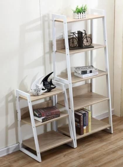 Home or Office Display Shelf Flexible Combination Modern European Style Movable Wood Bookcase