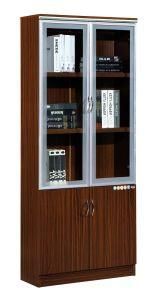 Melamine Bookcase with Aluminum Frame New Design Office Furniture 2019 2 Door 3 Door Bookshelf File Cabinet
