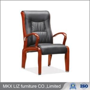 Classic Leather Wood Chair for Visitor and Meeting Room (D305)