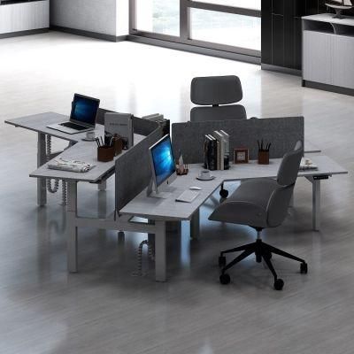 2022 Office Table Four-Motor Automatic Lifting Commercial Furniture Study Desk Adjustable Desk Office Desk