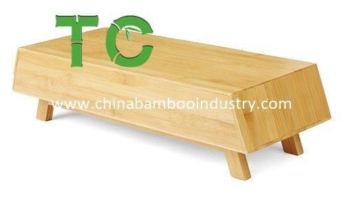 Wholesale Bamboo Desktop Organized and Riser Monitor Stand Riser Laptop Stand with with Pull out Drawers Computer Riser with Storage