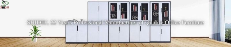 Modern Tambour Cabinet Small Stationary Cabinet with Adjustable Shelves