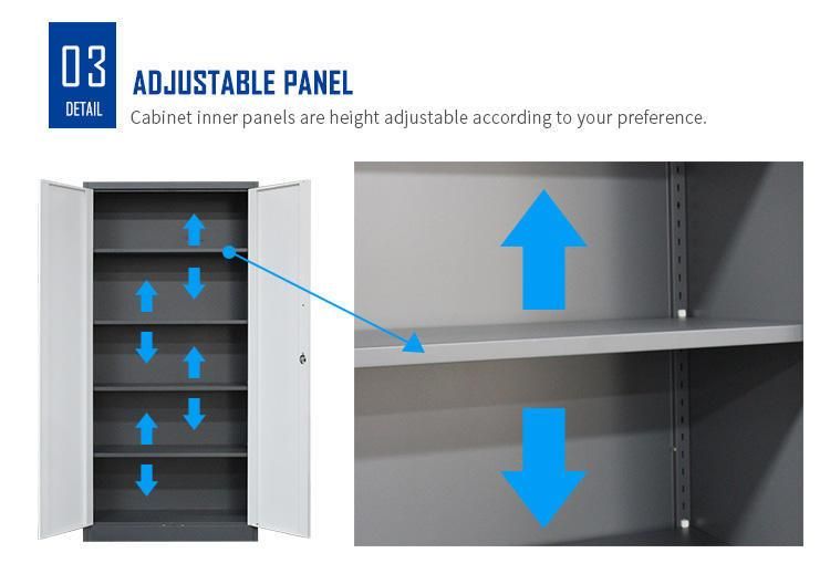 Swing Door Office Cupboard Slim Cabinet Office Furniture Steel Cabinet