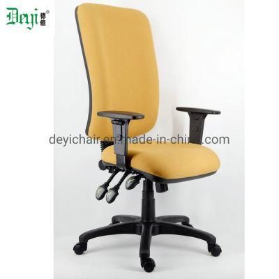 Plastic Cover Fabric Upholstery Back and Seat Three Lever Heavy Duty Mechanism Nylon Base Computer Chair