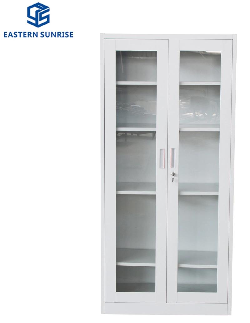 High Quality Matel Furniture Filing Cabinet with Glass Door