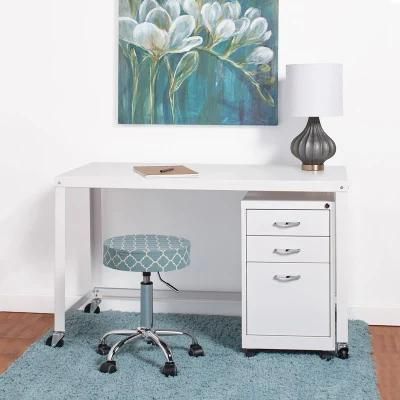Porch &amp; Den Rockridge White 48-Inch Mobile Desk Rolling Cart