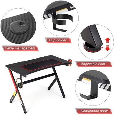 Ergonomic Gaming Desk 47&quot; Home Office Gaming Computer Desk