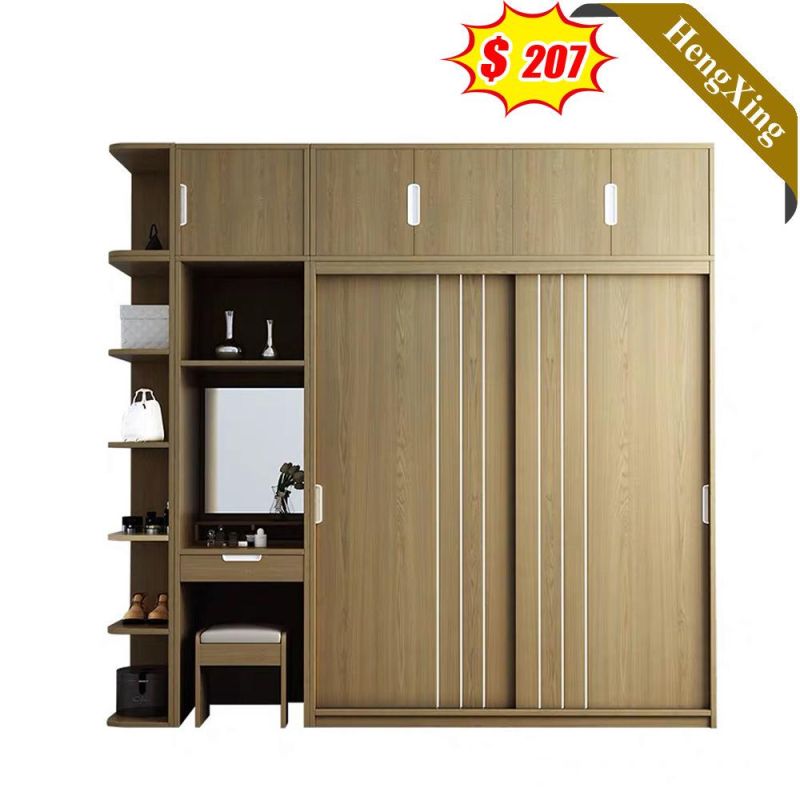 Customized Wholesale Bedroom Furniture Wooden Storage Sliding 2-Door Wooden Wardrobe