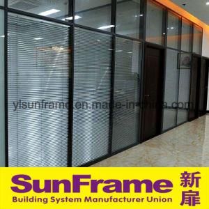High Class Office Partition Wall System with Blinds Inside