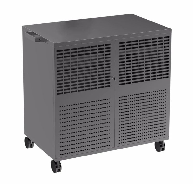 AV Mobile Cart Lockable 3 Shelves Power Rail (MB 004A)