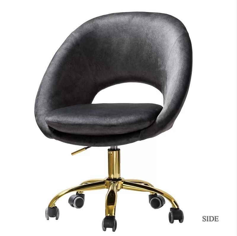 Velvet Fabric Rotation 360 Degrees Swivel Office Chair