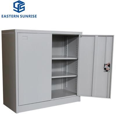 Metal Storage Cabinet with 2 Adjustable Shelve