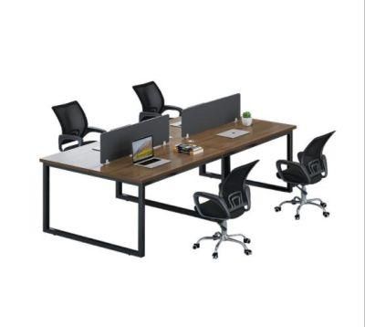 Staff Desk Office Furniture Computer Desk Screen Card Seat 4-Person Staff Workbench Table and Chair Combination Customization Panel Furniture