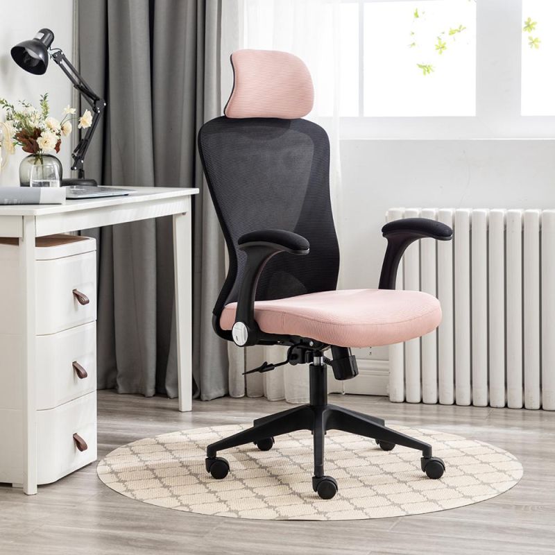 Huashi Adjustable Office Chair Comfortable Mesh Chair with Wheels