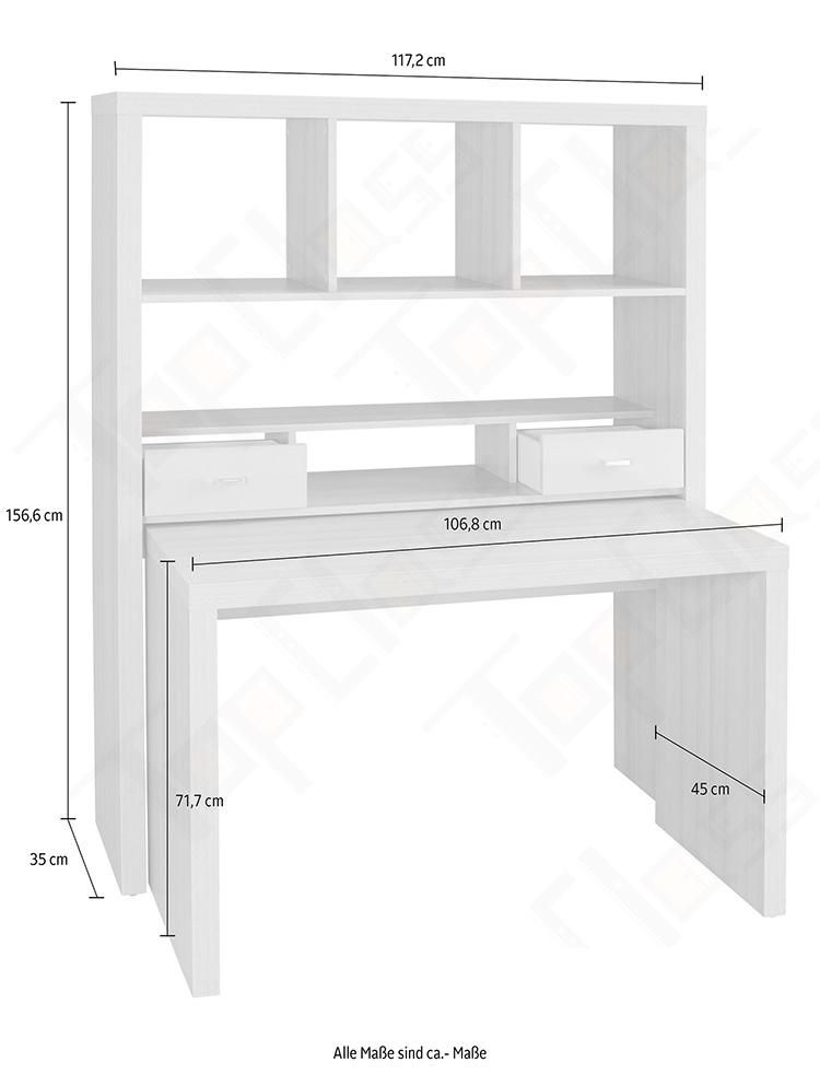 Children′ S Learning Desk Home Computer Desk Bookshelf Integration