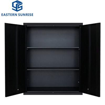 Steel Counter Cabinet with Lockable Doors for Home/Office Black