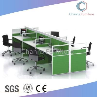 Modern Six Seats Green Call Center Office Cubicle with Cabinet (CAS-W31490)