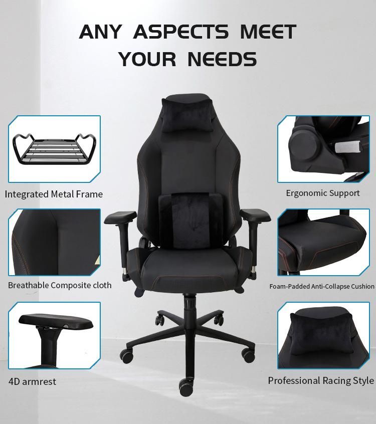 High Quality Black Fabric Swicel Gaming Chair