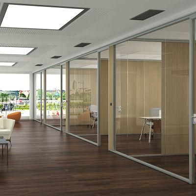 Aluminium Frame Double or Single Tempered Clear Glass Living Room Sound Proof Office Glass Wall Partition Systems