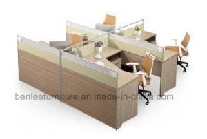 L Shape New Design Modern Modular Open Wooden Office Workstation for 2 Seats (BL-KV25B)