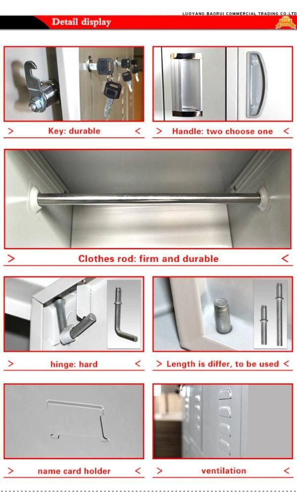 Fas-014 Grey Single Two Door 2 Tier Section Changing Room Steel Locker